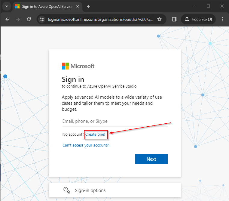 Creating a Microsoft Account